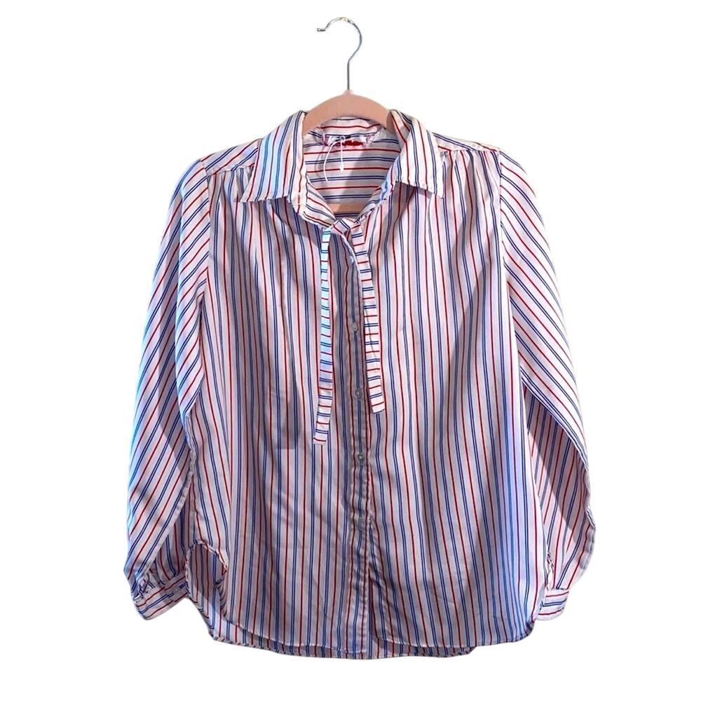 VNTG striped button down 70’s blouse